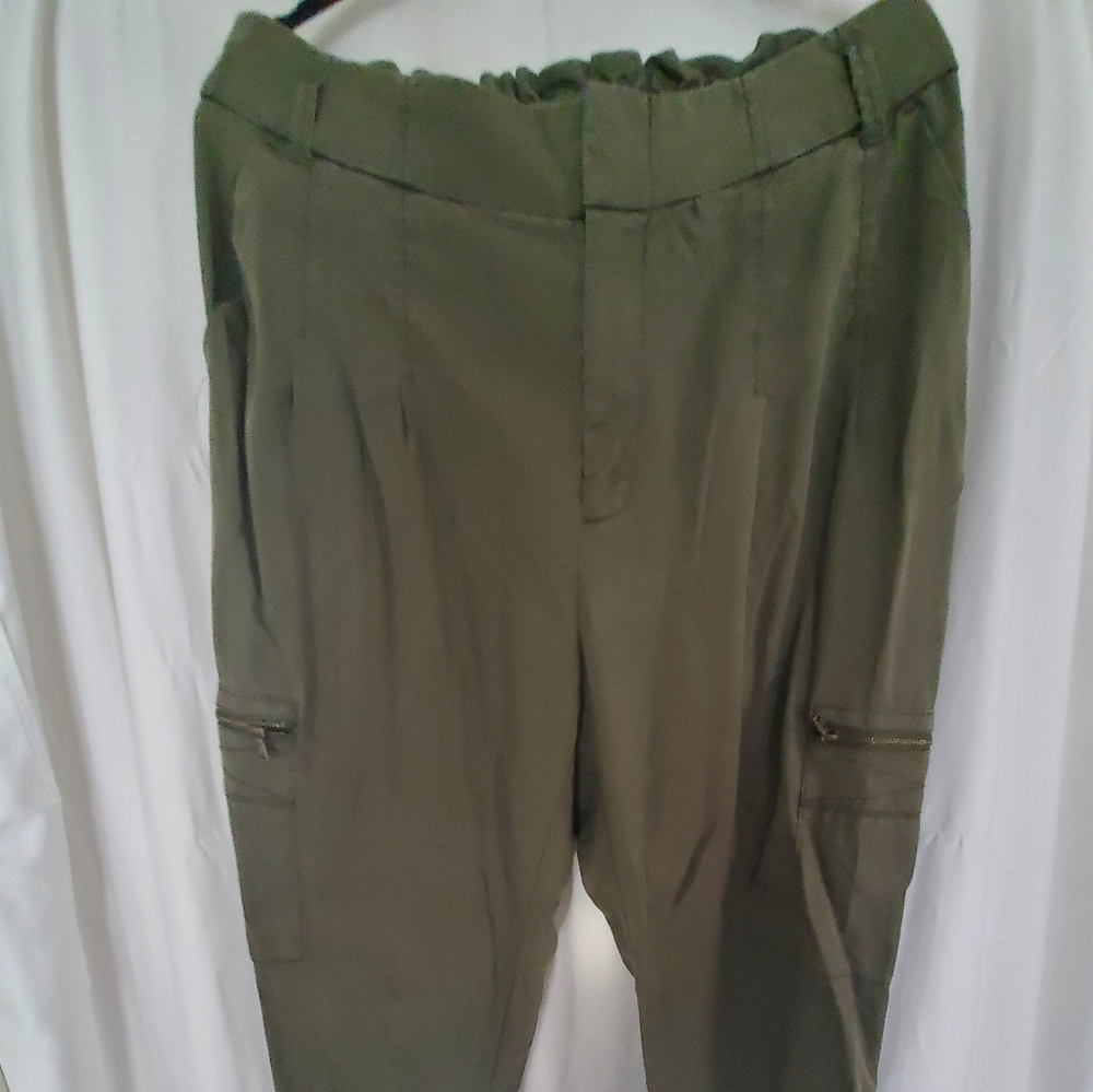 Express Extreme High Rise Army Green Joggers
